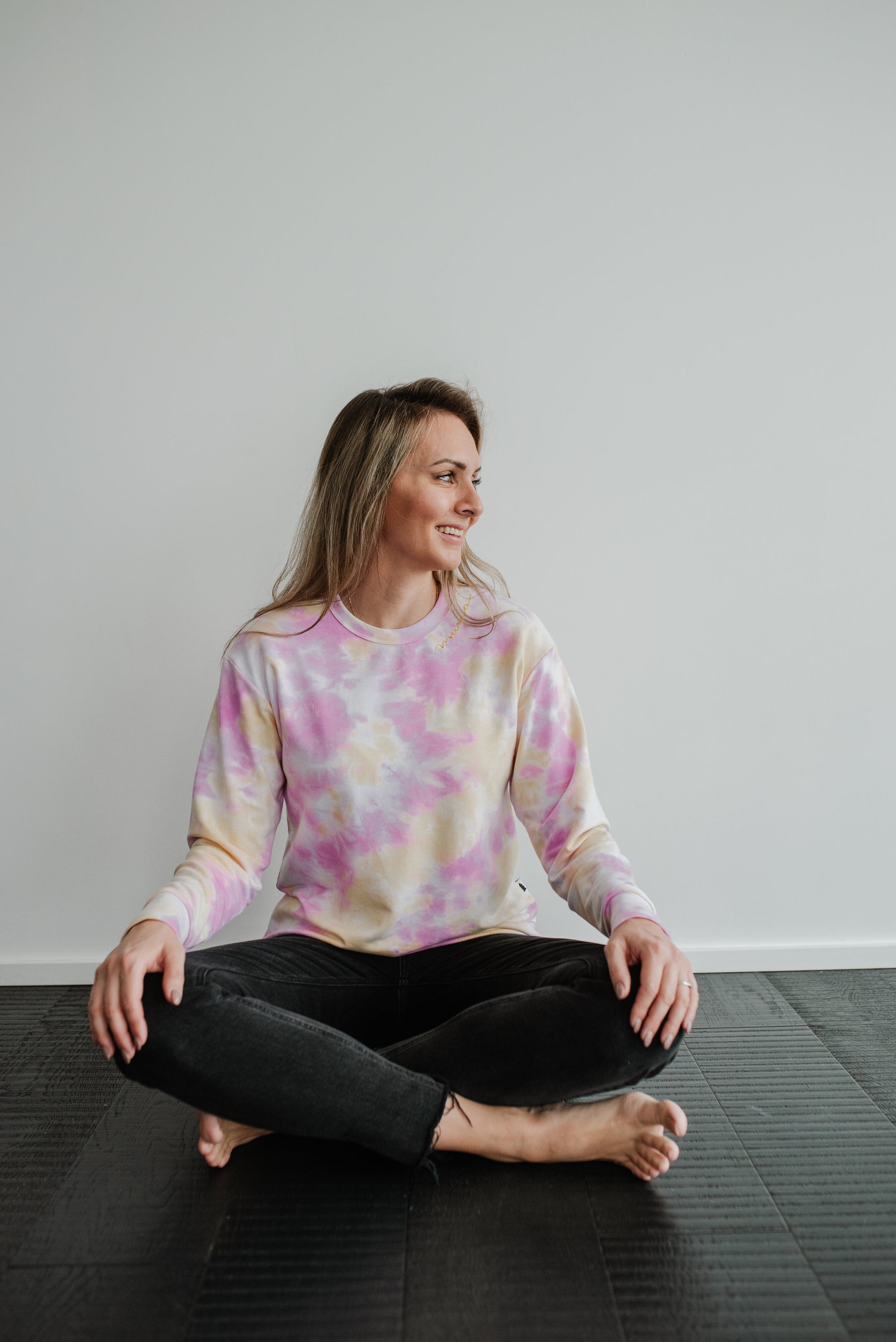 mama play long sleeve - sunny tie dye