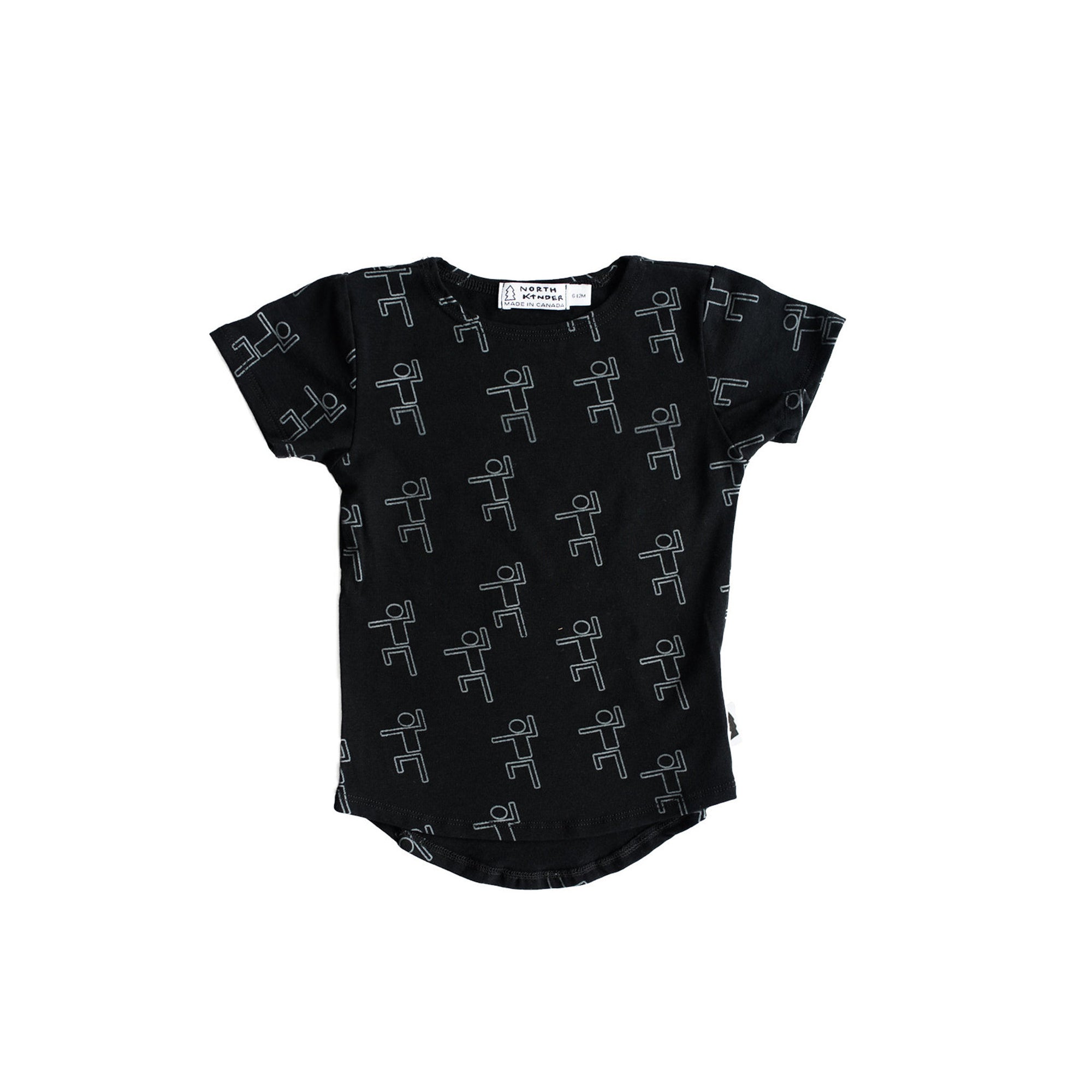 t-shirt - black nk kid - size 6-12M